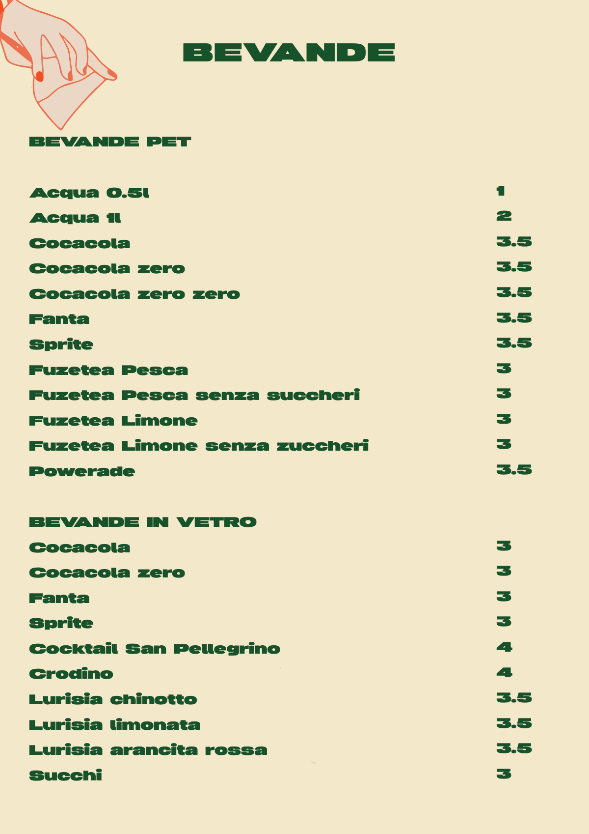 Bevande analcoliche e alcoliche